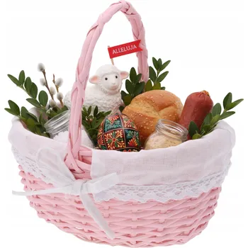 Nákupní košík Proutěný košík růžový 1 ks