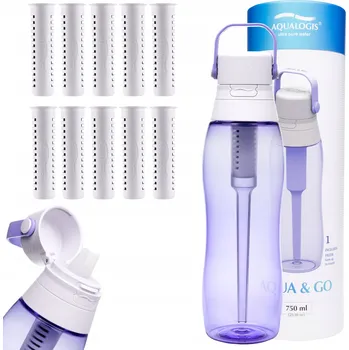 Láhev Filtrační láhev Aqualogis Aqua&Go 0,75 l fialová