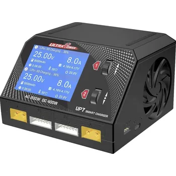 Nabíječka baterií Ultra Power modelářská nabíječka, 10 A, Li-Ion, Li-Pol, LiFePO , LiHV , NiMH, NiCd, kyselina sírová, Dvojitý nabíjecí výstup, 2 x 200 W