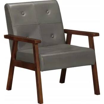 Křeslo Masážní křeslo, šedé, pravá kůže