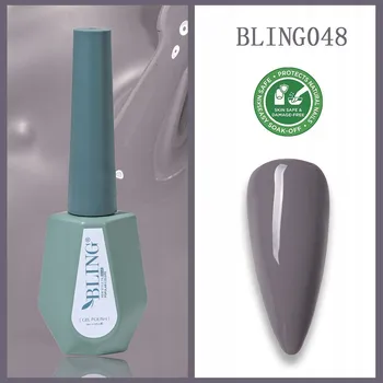 Lak na nehty Bling Gel na nehty HYBRIDNÍ LAK Mlhavě liliově šedý 19ml č. 048