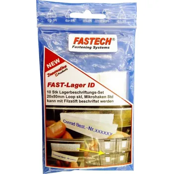 Zip FASTECH® 610-010-Bag štítek na suchý zip lepicí bílá 10 ks