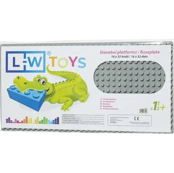 Dětské zboží L-W Toys Podložka na stavění - JUNIOR 16x32 bodů šedá
