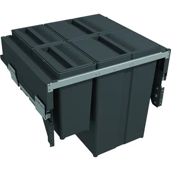 Odpadkový koš GOLLINUCCI Sorter 580 Plus Line, 600 mm, výška 463, 74 l, šedý