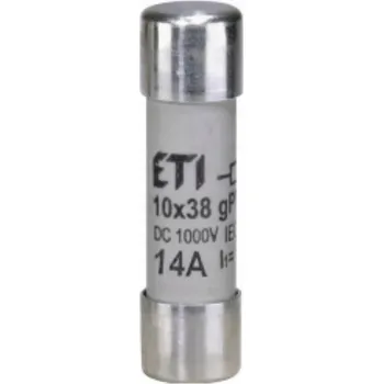 POJISTKOVÁ VLOŽKA 14A 10x38 VÁLCOVÁ GPV DC 1000V 002625079 ETI