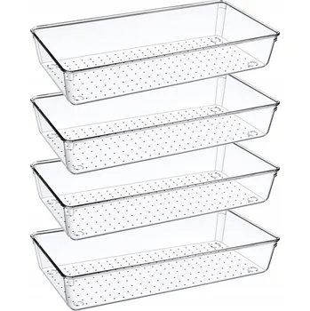 Úložný box 4x ORGANIZÉR DO ŠUPLÍKU Zásuvkový Organizér do Skříně, Přihrádka, Separátor, Rozdělovač