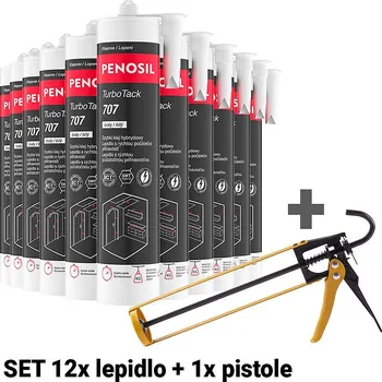 Průmyslové lepidlo Lepidlo s rychlou počáteční přilnavostí PENOSIL 707 bílá, 280ml, při odběru 12 ks + pistole zdarma /cena za 1ks lepidla/