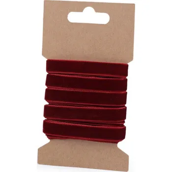 Sametová stuha šíře 10 mm, barva 4 (7) bordó