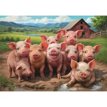 Puzzle Puzzle RAVENSBURGER Prasátka 500 dílků