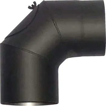 Kouřovod Kovo Kraus Koleno s čistícím otvorem 90° 160mm černé
