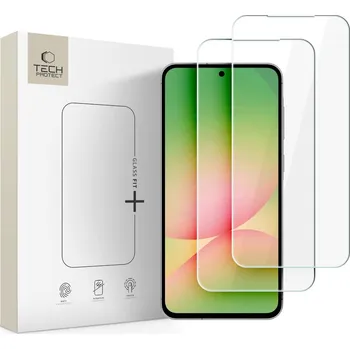 Náhradní kryt pro mobilní telefon 2ks v balení, set ochranných skel Tech-Protect Glass Fit+ 2-Pack Samsung Galaxy A37 / A57 5G čiré