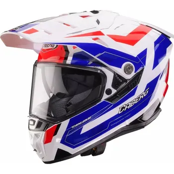 Helma na motorku Adventure helma Caberg Tanami Ranger white/red/blue - 2Xl / bílá