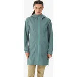 QUECHUA Dámská turistická bunda nepromokavá lehká dlouhá MH100 XS ZELENÁ