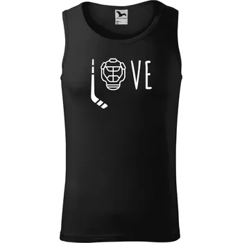 Pánské tílko Pánské tílko LOVE s hokejkou a helmou
