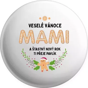 Placka Veselé Vánoce mami, perníček
