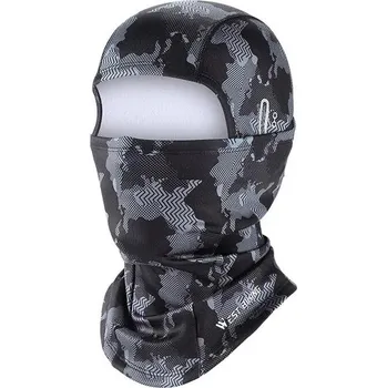 Čepice WEST BIKING Zimní cyklistická kukla s otvory na brýle ČERNÁ