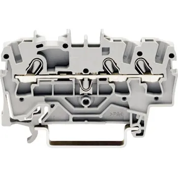 WAGO 2002-1301 průchodková svorka 5.20 mm pružinová svorka osazení: L šedá 1 ks