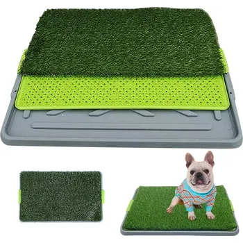 toaleta pro psa ZÁCHOD S TRÁVOU PRO PSY ŠTĚŇATA TRÉNINKOVÁ PODLOŽKA PRO VÝCVIK TOALETY 68X41CM