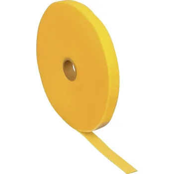 Zip FASTECH® T0601502081125 pásek se suchým zipem ke spojování háčková a flaušová část (d x š) 25000 mm x 15 mm žlutá 25 m