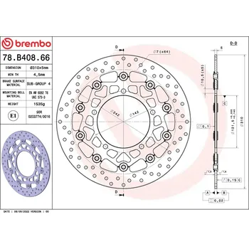 Brzdový kotouč Brzdový kotouč BREMBO 78B40866