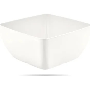 Čtvercová miska z melaminu bílá 125x125x(h)65mm