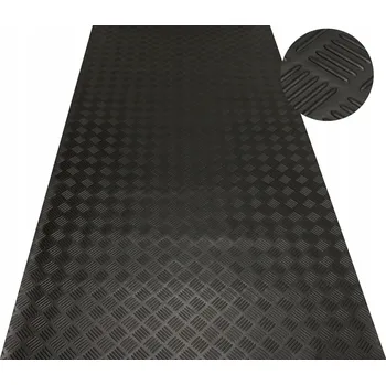 Gumová rohožka Perfect Home černá 150 cm x 10 cm 3 mm protiskluzová
