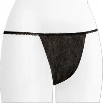 Kalhotky Na Jedno Použití kalhotky 50 Ks - Spodní prádlo pro kosmetické procedury ČERNÉ TANGA