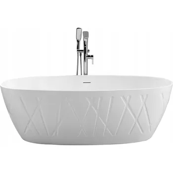 Vana Volně stojící akrylátová vana Braider RIDA, odtok uprostřed, 170 x 80 cm