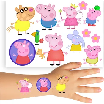 samolepka Omyvatelné tetování pro děti prasátko Pepa pig samolepky na ruku