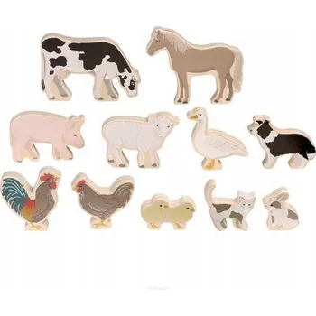 Dřevěná hračka Dřevěná zvířátka z farmy Micki