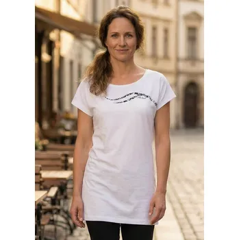 Dámské tričko Dámské prodloužené triko ALTISPORT CARRYOVER ALW001123 BÍLOČERNÁ XS