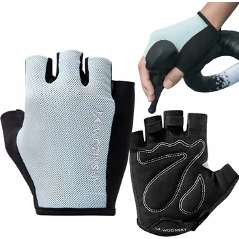 Cyklistické rukavice Cyklistické rukavice Wozinsky WRR-02XL velikost XL - šedé