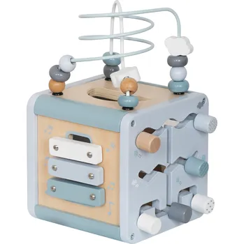 Hračka pro nejmenší Aga4Kids Dřevěná motorická kostka MR6153 Modrá