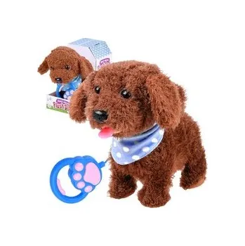 plyšák Interaktivní pes chodí a štěká ZA2857 - Hnědý