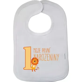 Bryndák Dětský bryndák Moje první narozeniny - lvíček