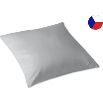 Povlak na polštářek Luxusní saténový povlak na polštář 70x90 GEON světle šedý