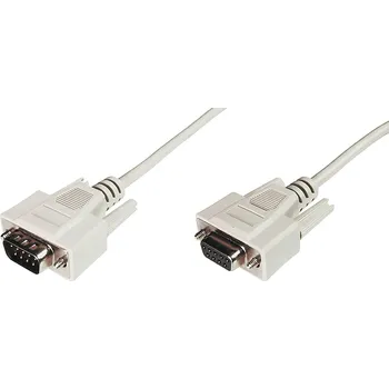 Prodlužovací kabel Kabel D-SUB vidlice ⇔ zásuvka, 2 m, šedý