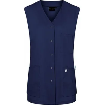 Kuchyňská zástěra Karlowsky Dámská lehká pracovní tunika z recyklovaného polyesteru a bavlny s kapsou na pero Barva: modrá námořní, Velikost: 52 KY141