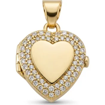 Přívěsek ŠPERKY-NM Zlatý medailonek ve tvaru srdce 370 Žluté zlato