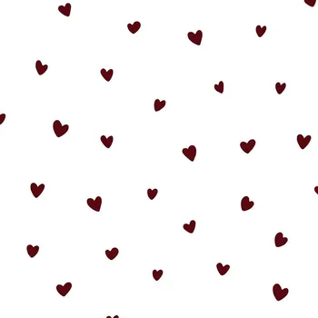 Plenkový bambusový mušelín Takoy malá bordó srdíčka