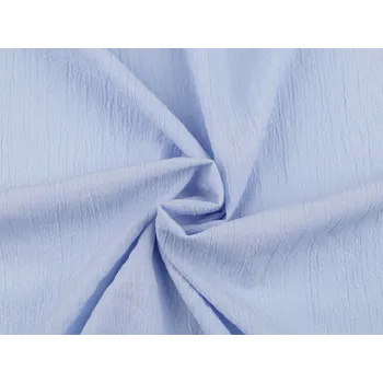 Krešovaná šatovka, imitace mušelínu, střední, 7 modrá světlá