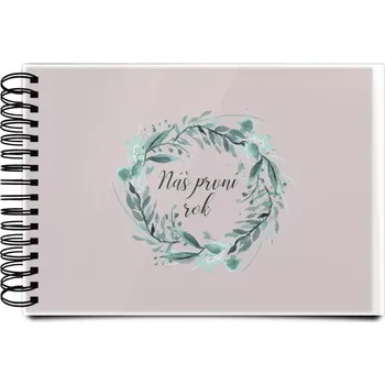 Fotokniha Plexi album s kroužkovou vazbou Náš první rok - zelený věneček