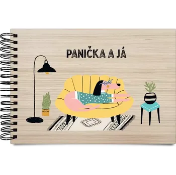 Dřevěné album s kroužkovou vazbou Panička a já