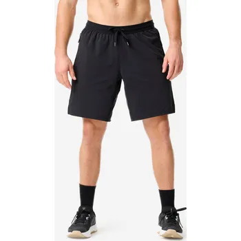 Pánské kraťasy DOMYOS Kraťasy na fitness elastické L ČERNÁ