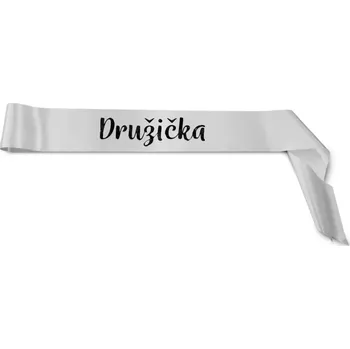 Party dekorace Šerpa pro družičky - Družička 1 - stříbrná