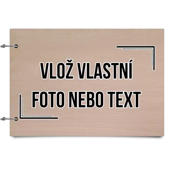 Fotokniha Dřevěné album se sponami s vlastním potiskem