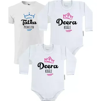 Kojenecký body Sada - Taťka princezen a Dcera krále