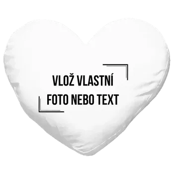 Polštář Polštář srdce 40x35 cm s vlastním potiskem