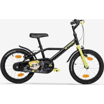 Dětské kolo BTWIN Dětské 16" kolo 500 4–6 let Dark Hero ZELENÁ|ČERNÁ|ŽLUTÁ 2025