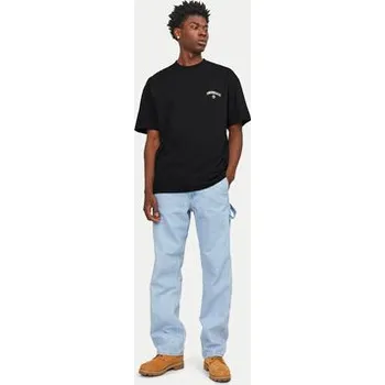 Pánské tričko Jack & Jones T-Shirt Santorini 12251776 Černá Wide Fit M